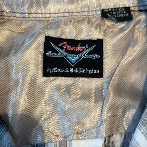 Vintage Fender Rock and Roll Religion button down shirt - Picture 2 of 8